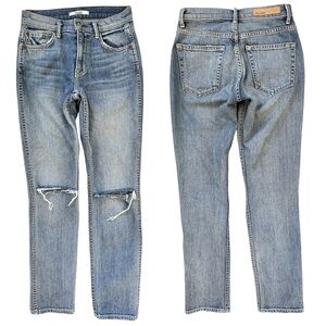 GRLFRND “Naomi” High Rise Ripped Distressed Stretch Jeans Size 24 Made in USA